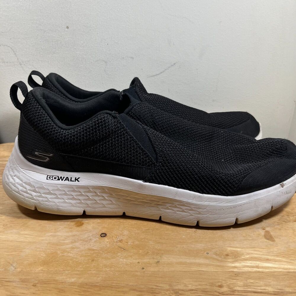 Skechers Go Walk Sz 13 Flex Mens Shoes Black‎ Walking Athletic Trainers Sneakers